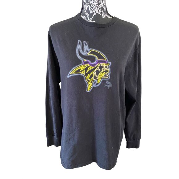Majestic Minnesota Vikings Long Sleeve T Shirt Mens Med Football Nfl Sports - Picture 1 of 12
